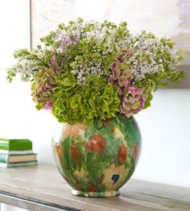 hydrangeas and lilacs arrangement