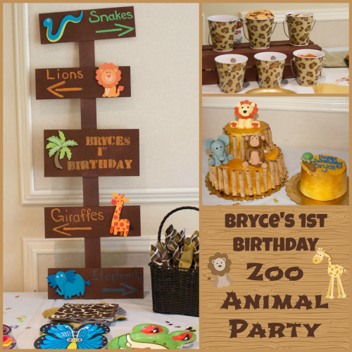 We had a fantastic time creating Bryce's 1st birthday party! You'll love the zoo birthday party inspiration, and you can see how easy it can be to put together one of your own!