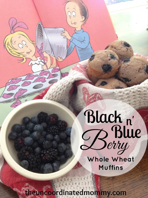 Black n Blueberry Whole Wheat Muffins