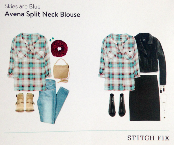 Stitch Fix Split Neck Blouse Style Card