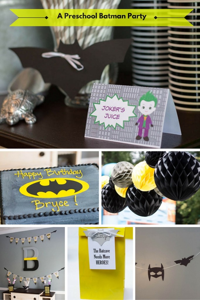 Here are some wonderful ideas to help you plan your batman birthday party! Centerpieces, food tents, favor bags, all types of decorations!