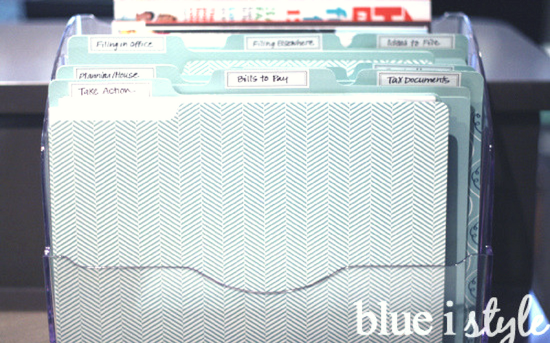 Blue I Style - Kitchen Countertop Organization Paper Clutter Solution