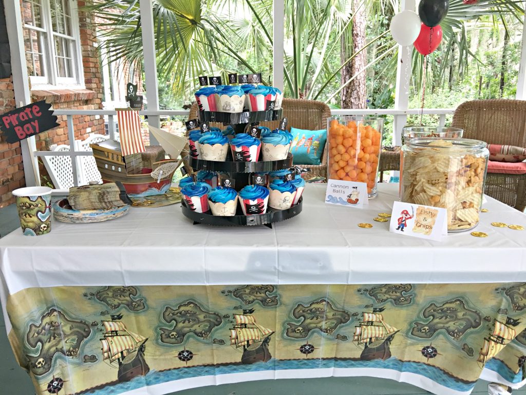 A snack table for a fabulous pirate party!