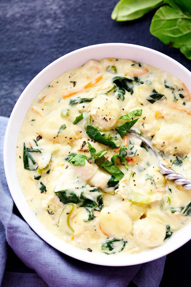 This creamy chicken gnocchi soup is one of the more fabulous and different rotisserie chicken recipes I've tried.