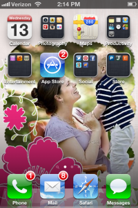 Cuptakes iPhone Home Screen