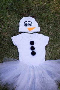 DIY No Sew Olaf Costume