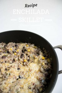 One skillet cheesy enchilada recipe